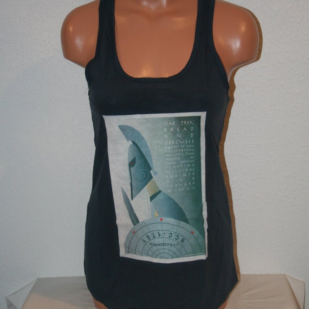 Star Trek Bread & Circuses Tank Top Racerback Blue M Original Series Chest: 30"